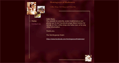 Desktop Screenshot of hemingwayscoffeeshop.co.uk